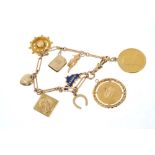 Gold charm bracelet