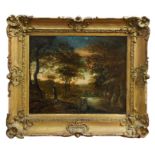 Early 19th century English school oil on canvas - an Arcadian landscape, in gilt frame, 51cm x 64cm