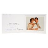 T.R.H. The Prince and Princess of Wales, signed 1982 Christmas card