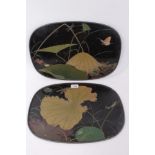 Pair of early 20th century Japanese cloisonné enamel plaques