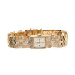 Lady’s three-colour 9ct gold wristwatch