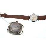 1940s/1950s Lady’s RolexTudor stainless steel wristwatch together with a 1920s silver cased