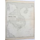 Charles Wilson (19th century) large folding chart - The China Sea, dated 1874, 77 x 65cm