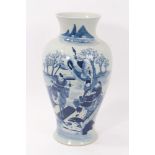 Early 20th century Chinese blue and white baluster vase