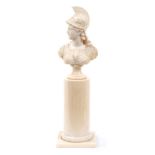 19th century Dieppe ivory bust of Minerva