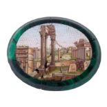 19th century Italian grand tour micro-mosaic plaque