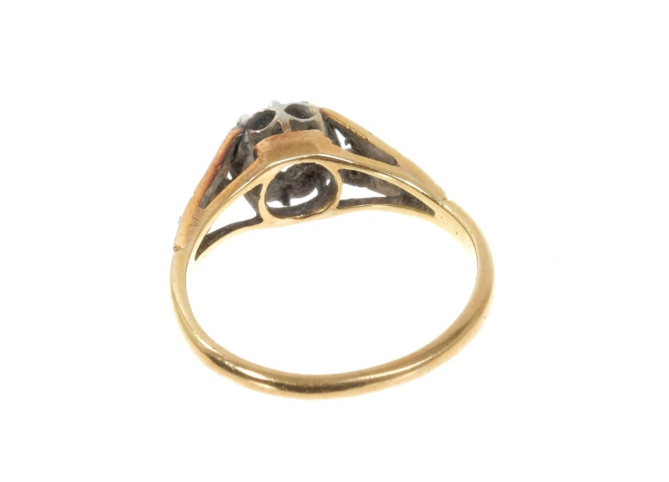 1930s diamond single stone ring - Image 3 of 3