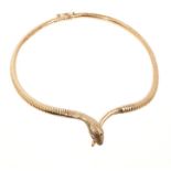 9ct gold snake necklace