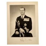 HRH The Duke of Edinburgh, signed 1952 presentation portrait photograph of Prince Philip and