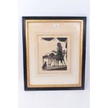 Watercolour silhouette- Gentleman in an interior scene named Lord Faucouberg