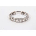 Half hoop diamond eternity ring