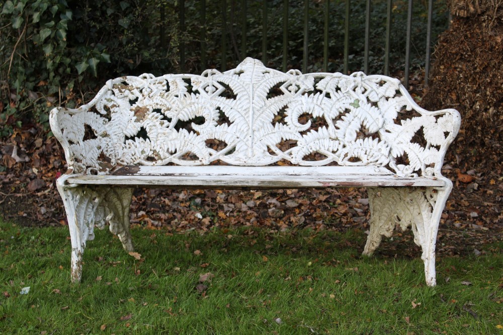 Victorian style cast iron garden bench