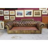 Antique leather chesterfield sofa