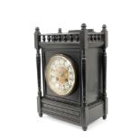 19th century mantel clock, with French 8 day movement striking on a gong.