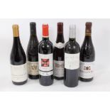 Wine - six bottles, Chateauneuf-du-Pape, Gigondas, Lussac St Emilion, Medoc, Bourgogne Pinot Noir