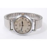 Jaeger Le Coultre pilot’s wristwatch, the circular dial signed LeCoultre, with Arabic numerals and