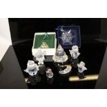 Collection of Swarovski Crystal Christmas ornaments