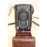 Rolleiflex 3.5T TLR camera in makers leather case