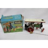 Mamod Traction Engine TE1A boxed plus a Momod Lumber Wagon LW1 also boxed