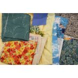 Large quantity of haberdashery including fabric pieces large and small, ribbon, buttons, zips plus