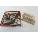 Coins and banknotes