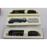 Railway Hornby 00 gauge BR Schools Class V 'Westminster' R317, 4-6-2 Mallard, LMS 4-6-0 R2083 all