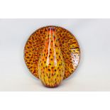 Anita Harris Studio Charger with orange and red decoration (40cm in diameter), together with a