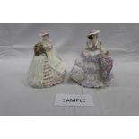 Collection of 8 Coalport porcelain figures of ladies, to include 'Lilac Time', 'Lady Alice', 'Lady