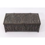 Mediaeval revival bronze casket