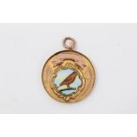 9ct gold and enamelled canary fancier’s medal, Chester 1934