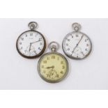 Three G.S.T.P. British military pocket watches