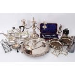 Large selection of miscellaneous silver plate.