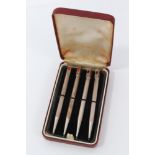 Set of four silver Bridge pencils in box