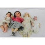 Selection of dolls including Armand Marseille 995 SUR 1 1/2 bisque head doll with bent limbs etc.