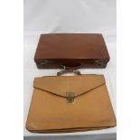 Leather suitcase and a briefcase (2)