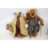 Two Teddy Bears dressed in Harris Tweed outfits by Zena Arts including Old Man of the Woods.