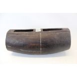 Old African Tribal carved log slit gong / drum, measuring 50cm across