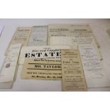 Collection of Georgian and Victorian Colchester related auctioneers sale particulars including
