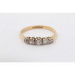 Gold 18ct diamond five stone ring