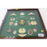 Collection of Russian cap badges and uniform badges