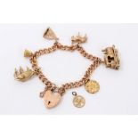 Gold 9ct charm bracelet