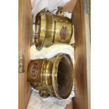 Pair of Edwardian Brass car headlamps in box