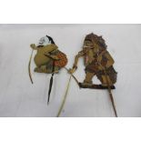 Pair antique Balinesel puppets