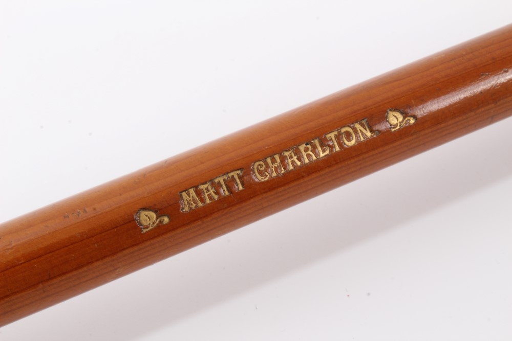 Novelty Pine pencil stick with detachable cover, shaft signed Matt Charlton, 93cm overall length - Image 4 of 4