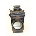 Adlake No 55 black painted railway lamp