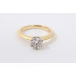 Gold 18ct diamond solitaire ring