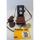 Rollieflex 2.8f TLR camera, serial number 2465632
