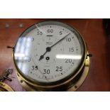 Smiths brass bulkhead stopwatch clock