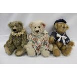 Designer Bears by Sue Elgie. Sailor Jack 1/1, Rosie 1/1 and Healy 2/2. All with their swing labels.