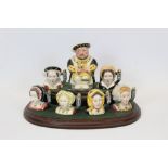 Royal Doulton Miniature Character jugs - Henry VIII and his wives
